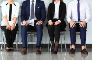 Job candidates waiting